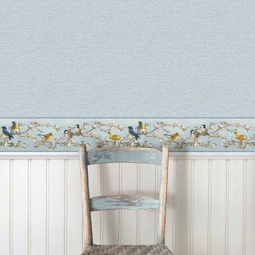 Show details for Songbird Sky Blue Trail Border