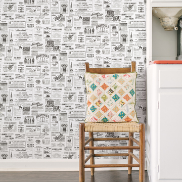 Show details for Adamstown Ivory Newspaper Classifieds Wallpaper
