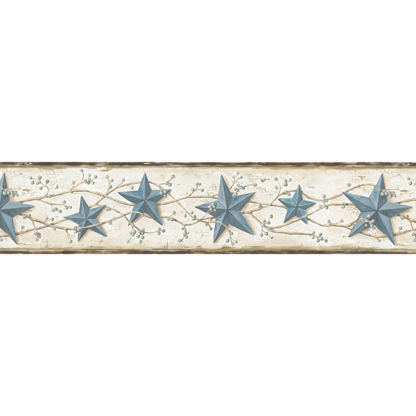 3123-65366 - Heritage Blue Tin Star Border - by Chesapeake