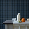 Picture of Austin Navy Plaid Wallpaper