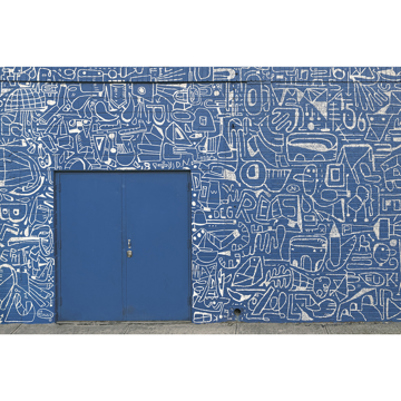 Show details for Bushwick BKLYN Blue Wall Mural