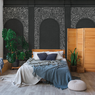 Show details for BKLYN Bank Windows Black Wall Mural