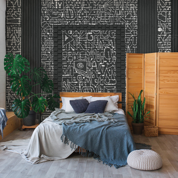 Show details for BKLYN Bank Entrance Black Wall Mural