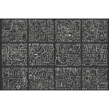 Show details for BKYLN Bank Multi-Panels Black Wall Mural