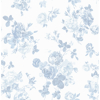 Picture of Everblooming Rosettes Sky Blue Cabbage Rose Bouquets Wallpaper