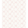 Picture of Baby Bow Light Pink Ribbon Trellis Wallpaper