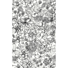 Picture of Daley Black Line Floral Wallpaper
