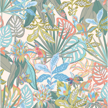 Show details for Pink Rain Forest Canopy Peel and Stick Wallpaper