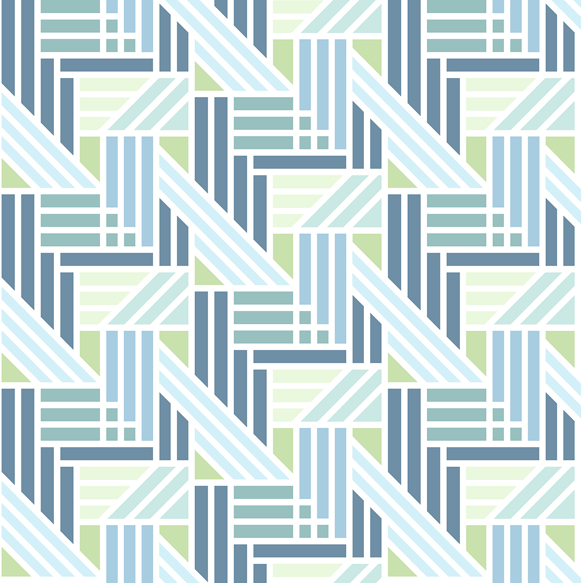 VBS4023 - Teal Geo Medallion Peel and Stick Wallpaper - by Vera Bradley