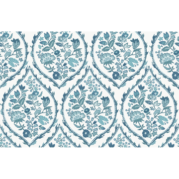 Show details for Aqua Foxwood Meadow Peel and Stick Wallpaper