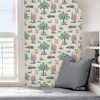 Picture of Green Charming Grove Peel and Stick Wallpaper