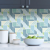 Picture of Teal Geo Medallion Peel and Stick Wallpaper