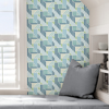 Picture of Teal Geo Medallion Peel and Stick Wallpaper
