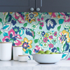 Picture of Turquoise Sunny Garden Peel and Stick Wallpaper