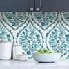 Picture of Aqua Foxwood Meadow Peel and Stick Wallpaper
