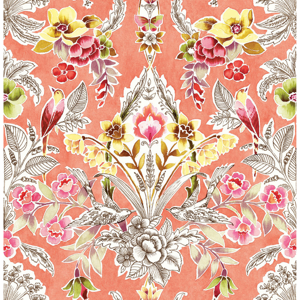 Picture of Peach Summer Love Peel and Stick Wallpaper