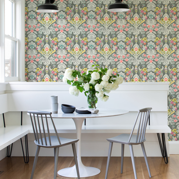 Show details for Grey Summer Love Peel and Stick Wallpaper