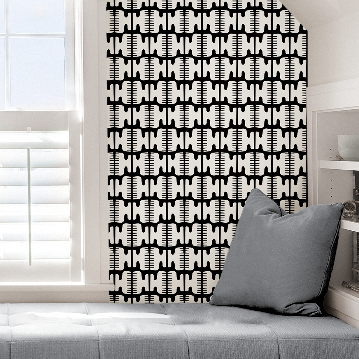 BPS4051 - Black Shift Peel and Stick Wallpaper - by Black Pepper