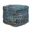 Picture of Woven Blue Pouf Decorative Object