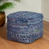 Picture of Woven Blue Pouf Decorative Object