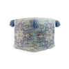 Picture of Tassled Bohemian Blue Pouf Decorative Object