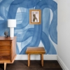 Picture of Waves Blue Wall Mural by Karen J. Revis