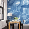 Picture of Waves Blue Wall Mural by Karen J. Revis