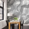 Picture of Waves Grey Wall Mural by Karen J. Revis