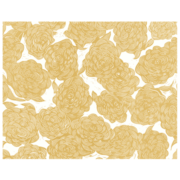 Show details for Roses Ochre Wall Mural by Karen J. Revis