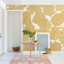 Picture of Roses Ochre Wall Mural by Karen J. Revis
