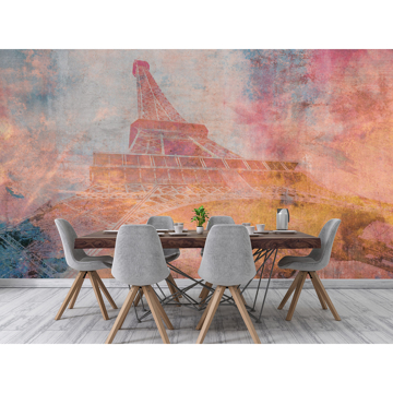 Show details for Eiffel Tower Abstract Wall Mural