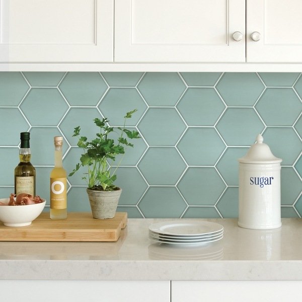 Picture of Hex Peel and Stick Backsplash