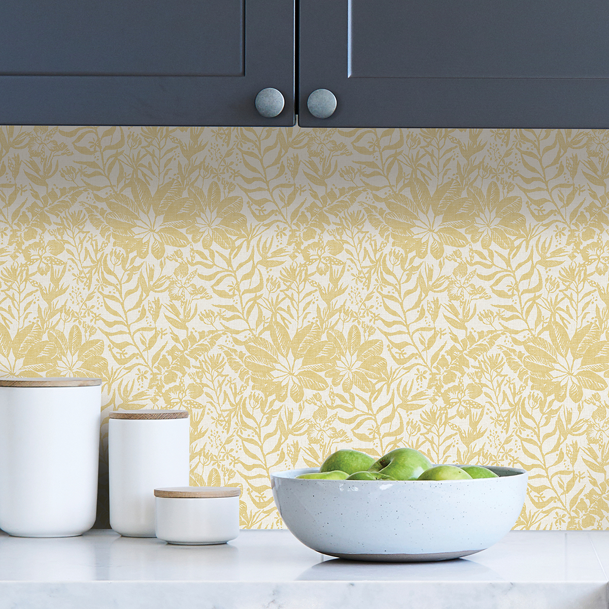 NUS3999 - Yellow Foliole Peel and Stick Wallpaper - by NuWallpaper