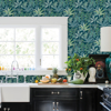 Picture of Teal Kapok Peel and Stick Wallpaper