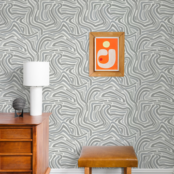 Show details for Grey Spirited Peel and Stick Wallpaper