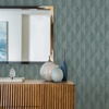 Picture of Oresome Teal Ogee Wallpaper