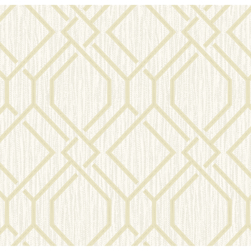 Show details for Frege Gold Trellis Wallpaper