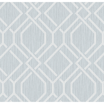 Show details for Frege Light Blue Trellis Wallpaper