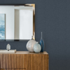 Picture of Wallis Indigo Faux Linen Wallpaper
