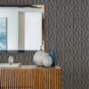 Picture of Monge Charcoal Geometric Wallpaper
