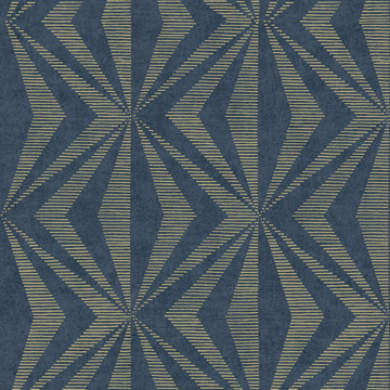 Show details for Monge Blue Geometric Wallpaper