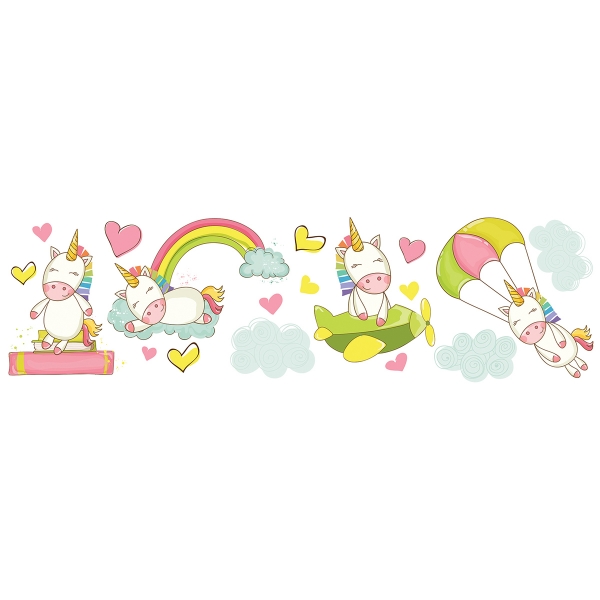Picture of Baby Unicorns Stickers Wall Art