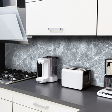 Show details for Grey Marble Peel and Stick Backsplash