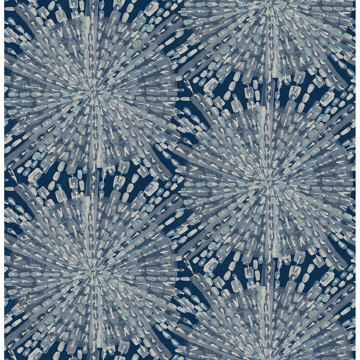 Show details for Navy Sunburst Peel and Stick Wallpaper
