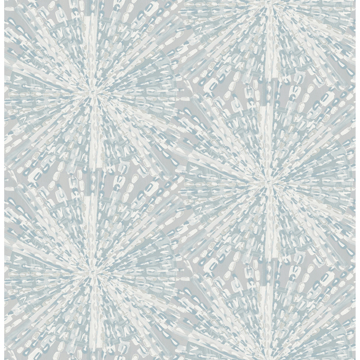 Show details for Grey Blue Sunburst Peel and Stick Wallpaper