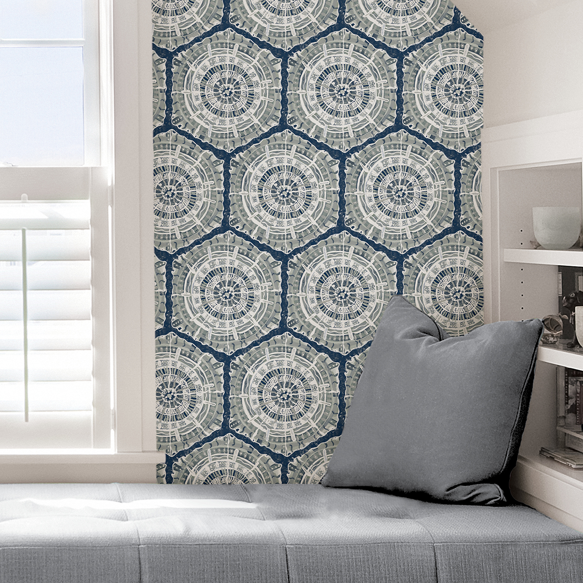 LLS4122 - Navy Harmony Peel and Stick Wallpaper - by Lili WhittWhitt x