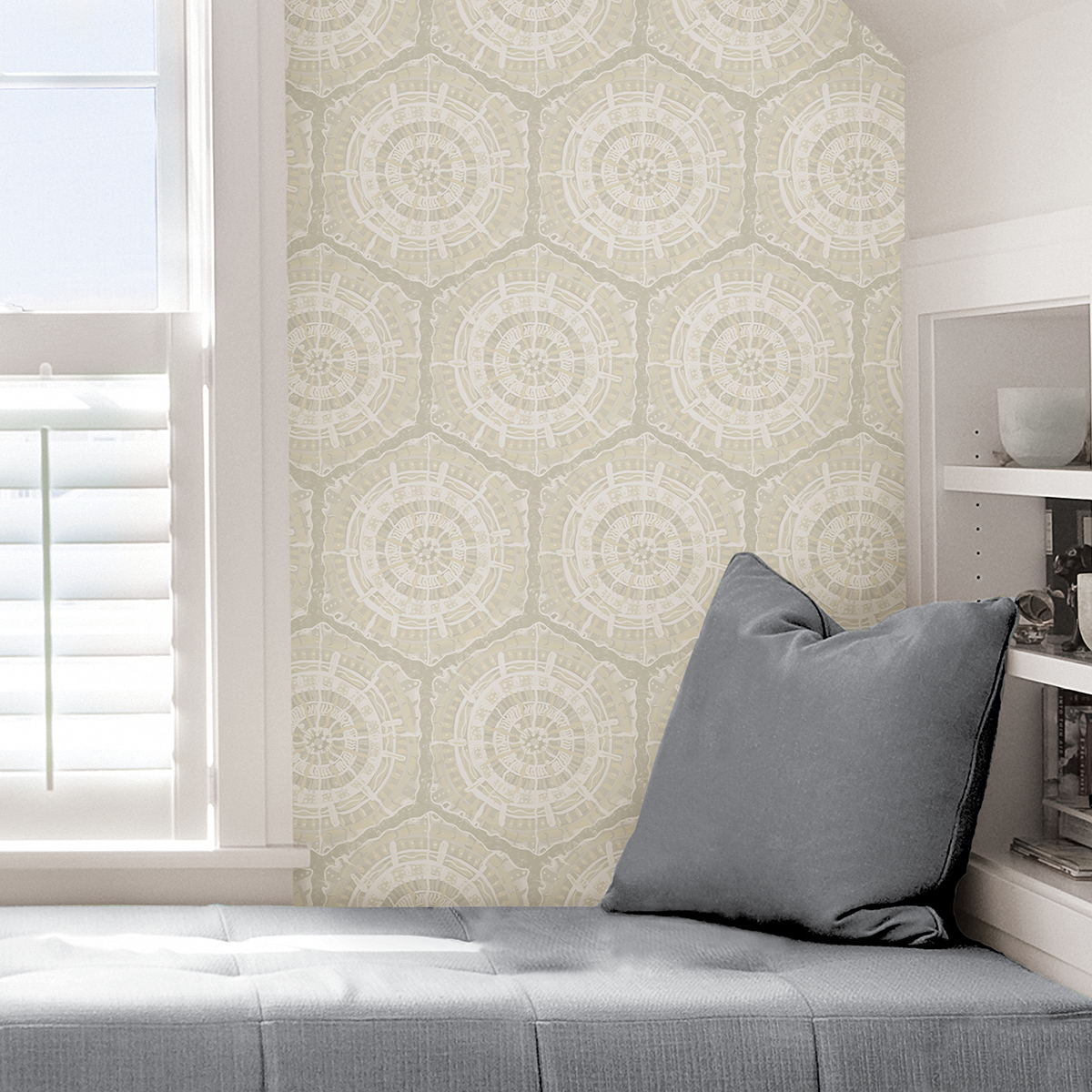 LLS4124 - Cream Harmony Peel and Stick Wallpaper - by Lili WhittWhitt x