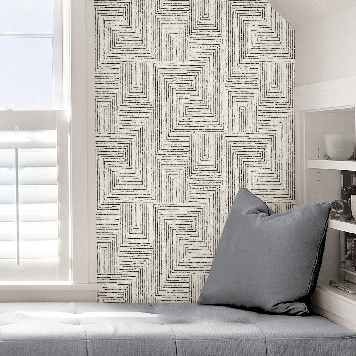 SLS3975 - Black Ink Peel and Stick Wallpaper - by Scott Living