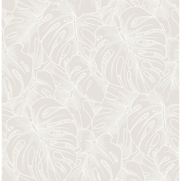 Picture of White Borneo Peel and Stick Wallpaper