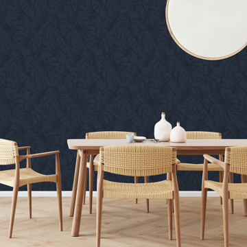 Show details for Indigo Borneo Peel and Stick Wallpaper